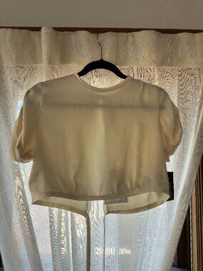 Cream Silk Orseund Iris Crop